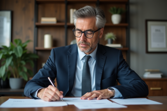 Expert en réunion d'affaires dans un bureau moderne